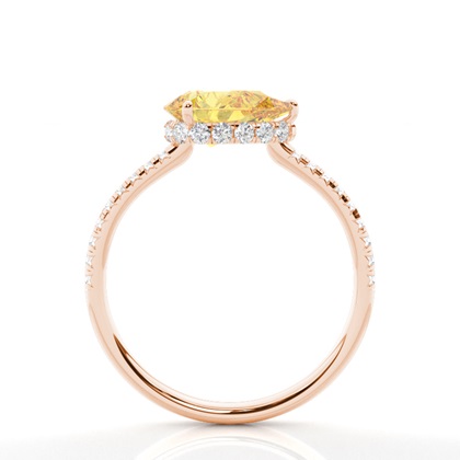 Gelber Diamant Halo Verlobungsring