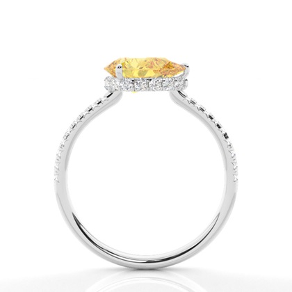 Gelber Diamant Halo Verlobungsring