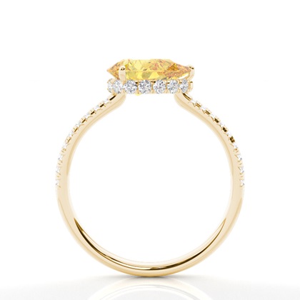Gelber Diamant Halo Verlobungsring