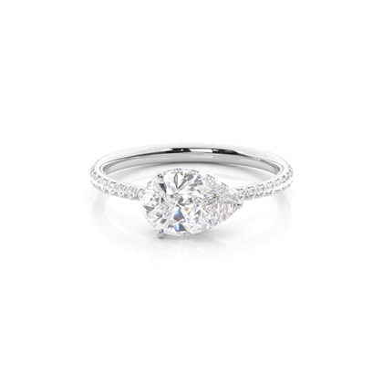 Pear Womens Diamond Engagement Rings