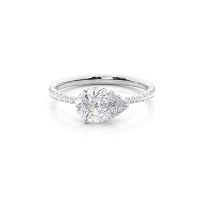 Prong Setting Moissanite Halo Engagement Ring