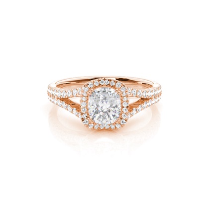 Prong Setting Moissanite Halo Engagement Ring