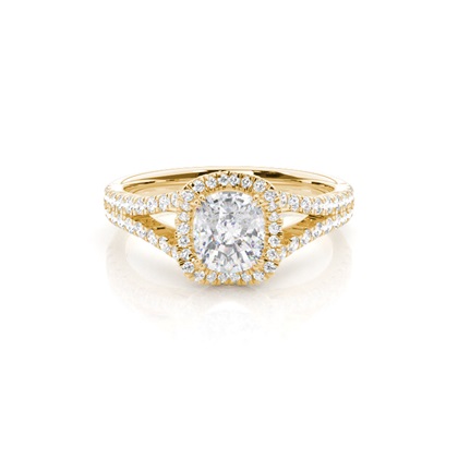 Prong Setting Moissanite Halo Engagement Ring
