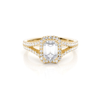 Prong Setting Moissanite Halo Engagement Ring