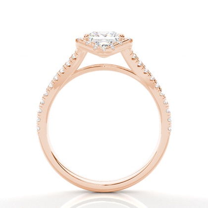 Rose Gold Womens Diamond Engagement Rings