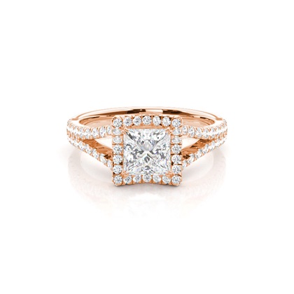 Rose Gold Womens Diamond Engagement Rings