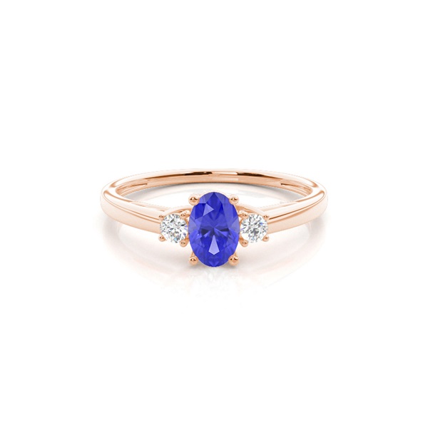 Prong Setting Tanzanite Three Stone Ring