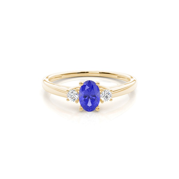 Prong Setting Tanzanite Three Stone Ring