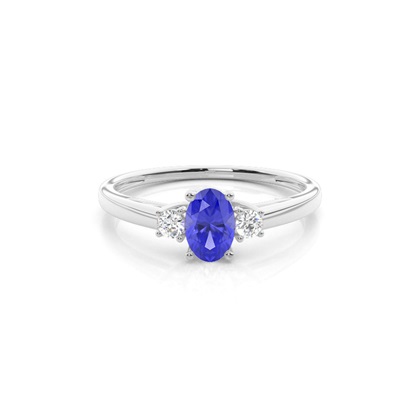 Prong Setting Tanzanite Three Stone Ring