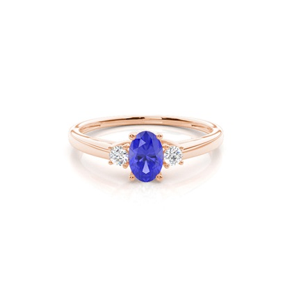 Prong Setting Tanzanite Three Stone Ring