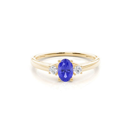 Prong Setting Tanzanite Three Stone Ring