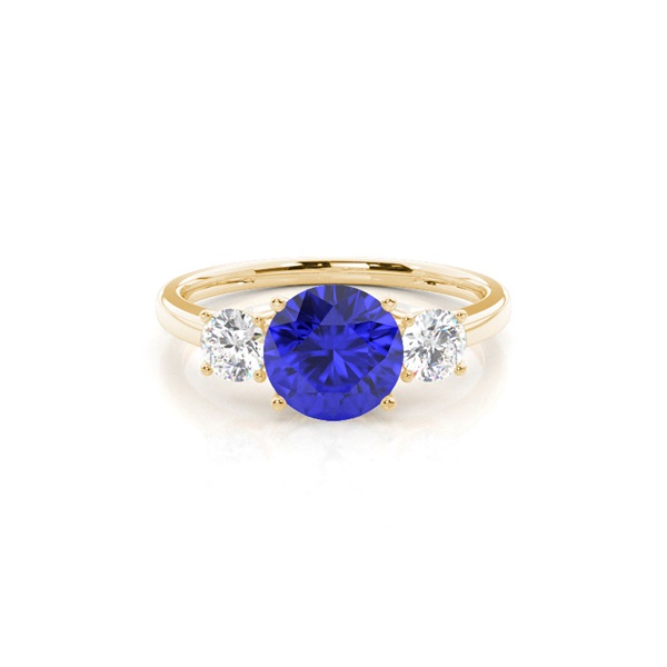 Prong Setting Tanzanite Three Stone Ring