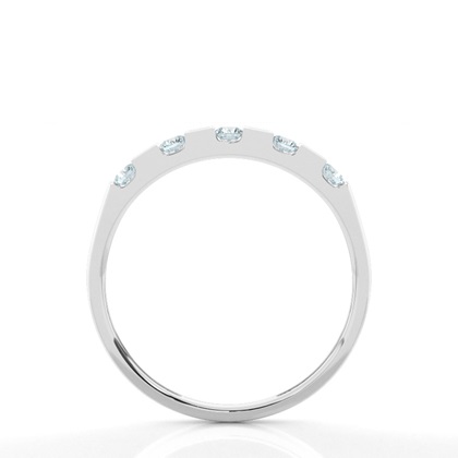 Aquamarin Halb Memorial Ring in einer Kanalfassung