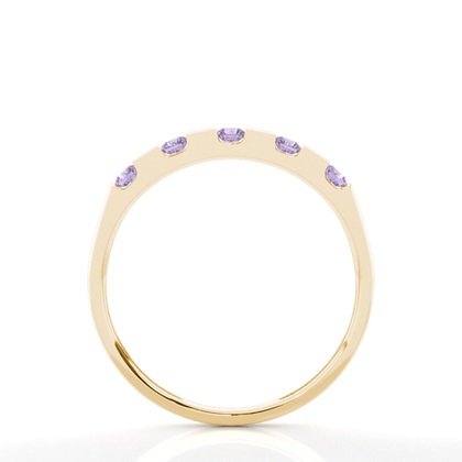 Halb Memorial Ring Peridot in einer Kanalfassung