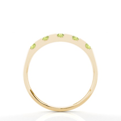 Peridot Halb Memorial Ring in einer Kanalfassung