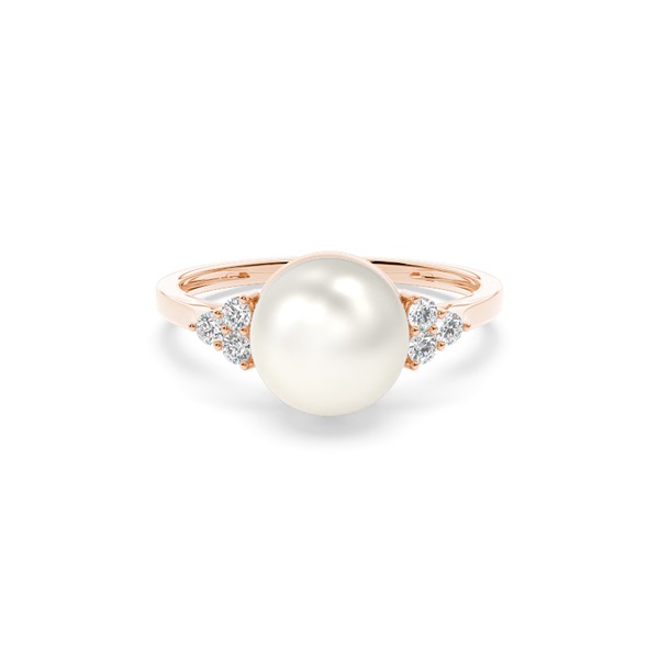 Tension Setting Pearl Ring