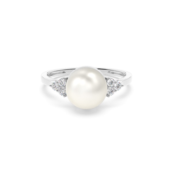 Tension Setting Pearl Ring