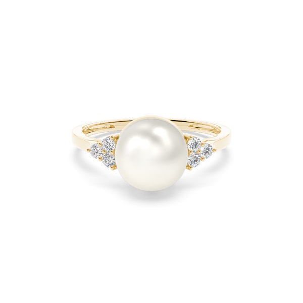 Tension Setting Pearl Ring