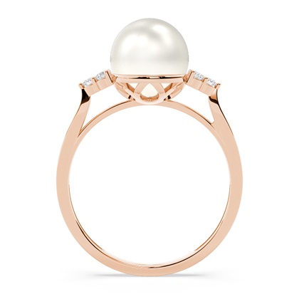 Perlen Ring in einer Spannfassung