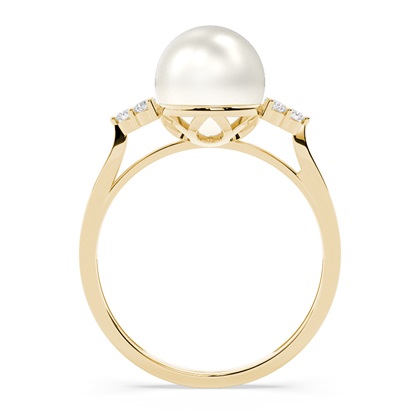 Perlen Ring in einer Spannfassung