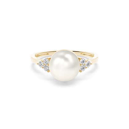 Tension Setting Pearl Ring