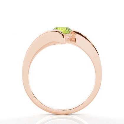Kanalfassung Peridot Solitär Ring