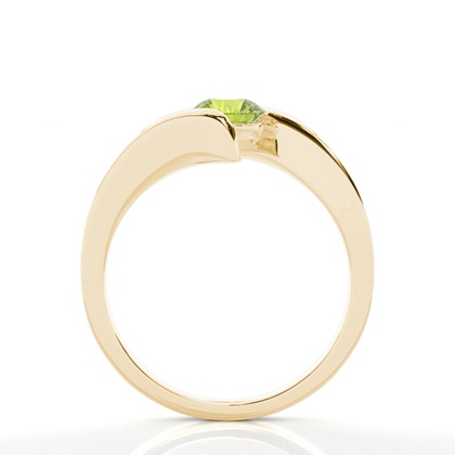Kanalfassung Peridot Solitär Ring