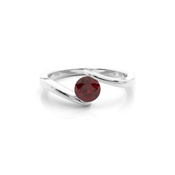Rail Zetting Granaat Solitaire Ring