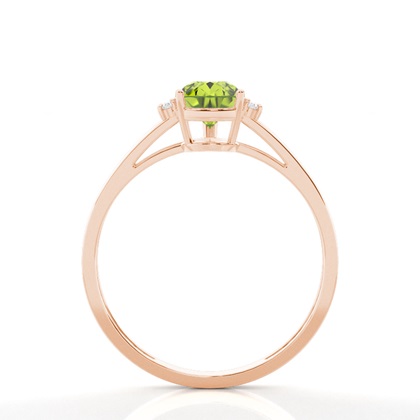 Tropfen Amethyst Verlobungsring mit Seitensteinen in einer Krappefassung