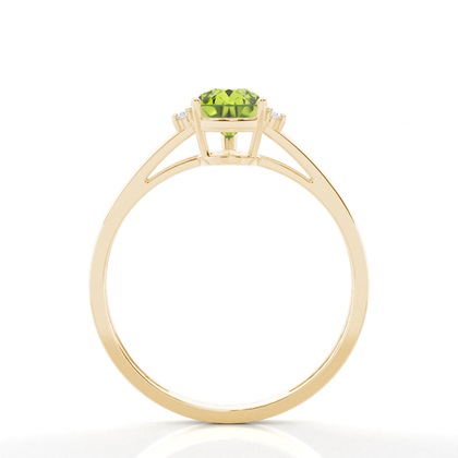 Tropfen Amethyst Verlobungsring mit Seitensteinen in einer Krappefassung