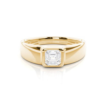 Asscher Yellow Gold Dad Jewellery Gifts