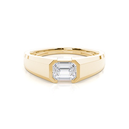 Channel Setting Moissanite Mens Engagement Ring
