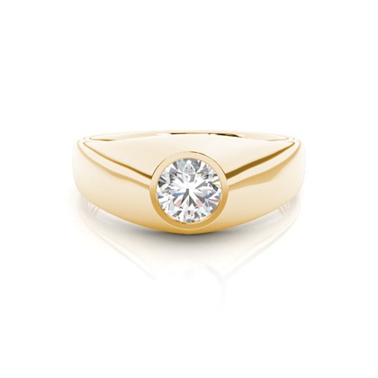 Yellow Gold Mens Diamond Engagement Rings