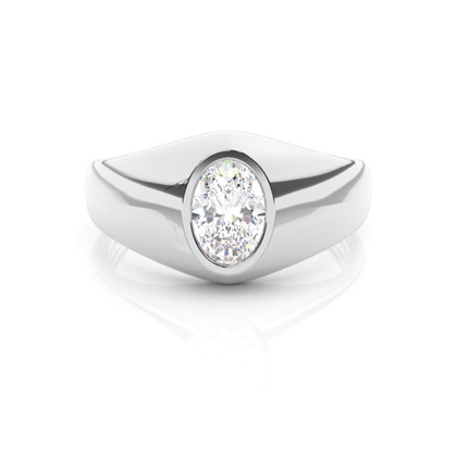 Oval Mens Diamond Engagement Rings