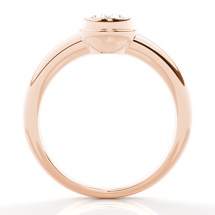 Oval Rose Gold Men's Engagement Rings