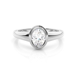 Bezel Setting Diamond Mens Engagement Ring