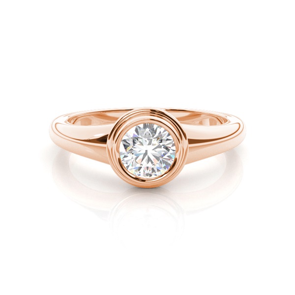 Bezel Setting Diamond Mens Engagement Ring