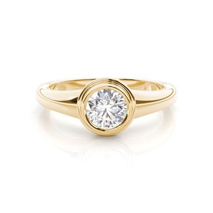 Yellow Gold Mens Diamond Engagement Rings