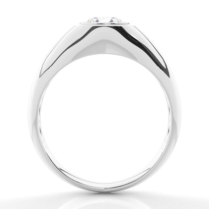 Bezel Setting Diamond Mens Engagement Ring