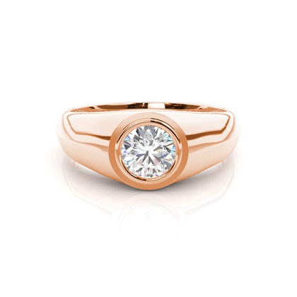 Rose Gold Mens Diamond Engagement Rings