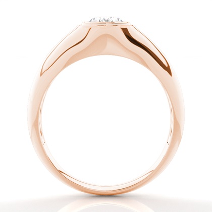 Oval Rose Gold Men's Engagement Rings