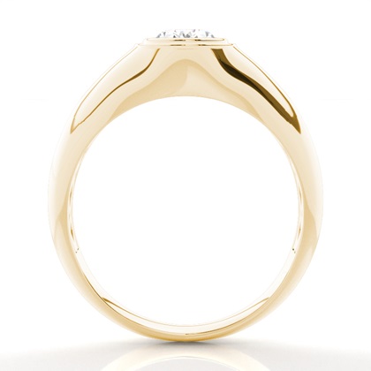 Oval Yellow Gold Men's Engagement Rings