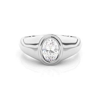 Oval Mens Diamond Engagement Rings
