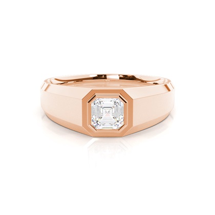 Rose Gold Mens Diamond Engagement Rings