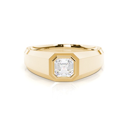 Yellow Gold Mens Diamond Engagement Rings