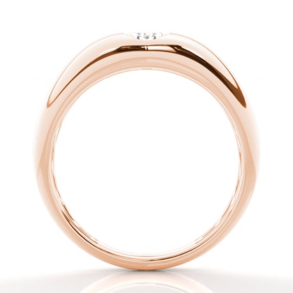 Oval Rose Gold Men's Engagement Rings