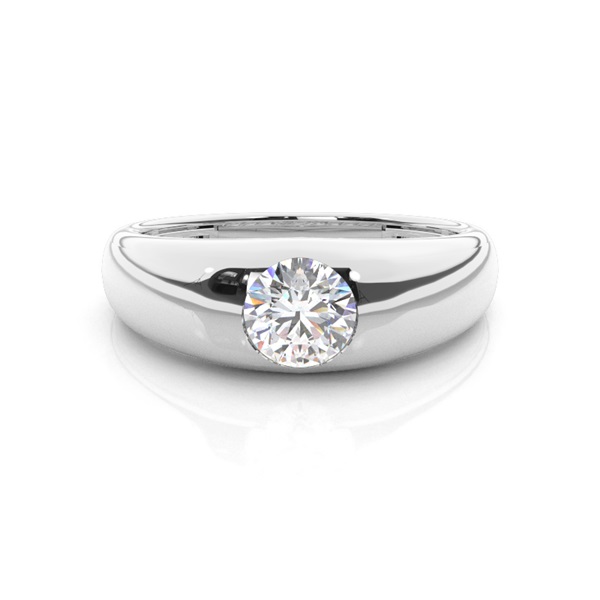 Channel Setting Diamond Mens Engagement Ring