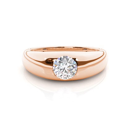 Rose Gold Mens Diamond Engagement Rings
