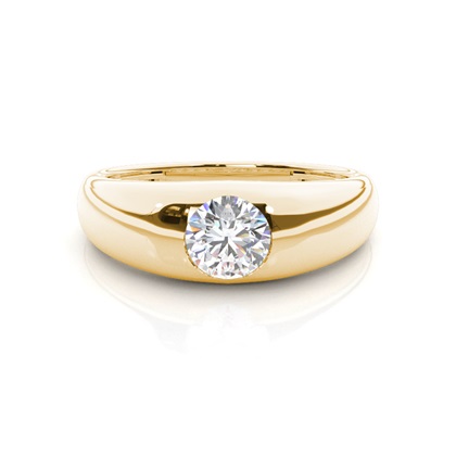 Yellow Gold Mens Diamond Engagement Rings