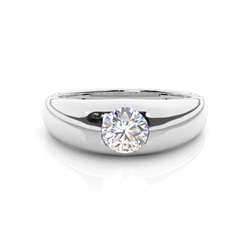 Channel Setting Diamond Mens Engagement Ring